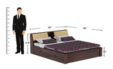 Rubikk Solid Sheesham Wood Bed With Four Drawers (Queen Size, Walnut Finish)